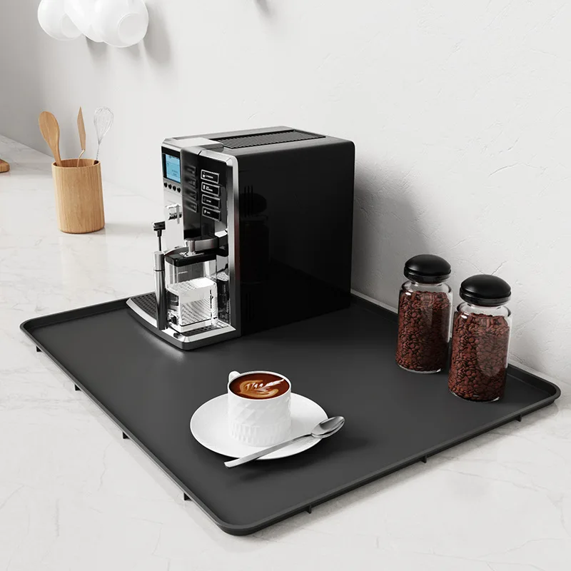 

1pc Silicone Coffee Mat, 2-in-1 Multipurpose Countertop Protector and Dish Drying Pad for Coffee Maker and Espresso Machine
