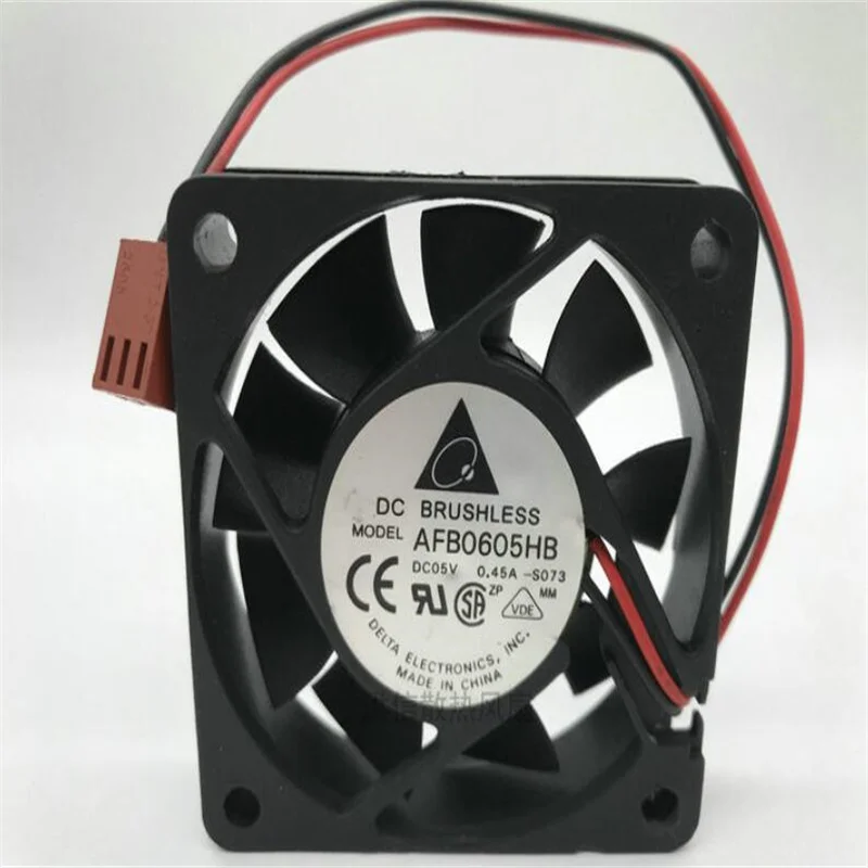 Original delta 6015 AFB0605HB DC5V 0.45A 6CM two-wire switch fan