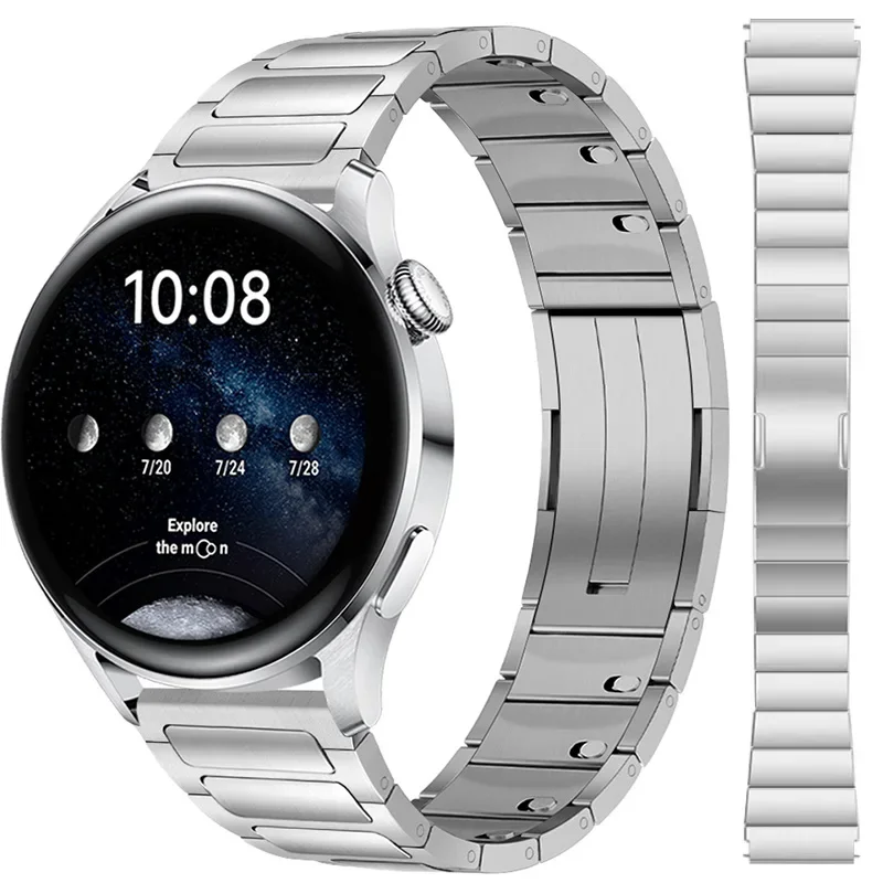 Geekthink 22 mm Luxus-Edelstahlarmband für Huawei Watch 6 GT6 5 Pro GT4 GT3 GT2 Pro/GT2 46 mm Metallarmband für Huawei Watch 3/4 Pro