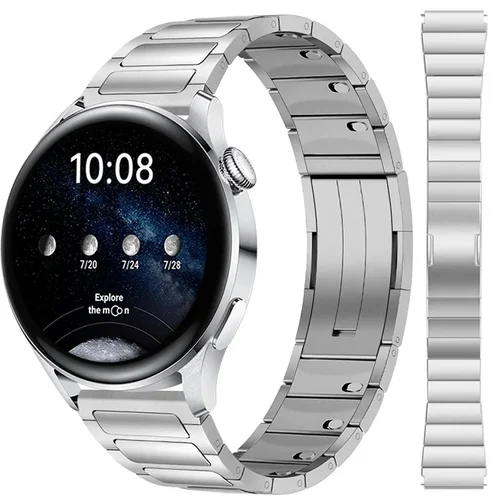 Imagen 1 del producto Correa de acero inoxidable de lujo de 22mm para Huawei Watch 6 GT6 5 Pro GT4 GT3 GT2 Pro/GT2 pulsera de Metal de 46mm para Huawei Watch 3/4 Pro