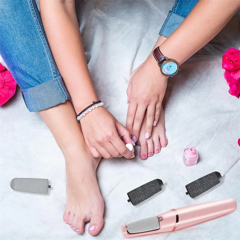 8 قطعة عجلات دوارة القدم فرك رئيس أدوات باديكير عبوة ملف استبدال رؤساء بكرات استبدال الأسطوانة القدم #4