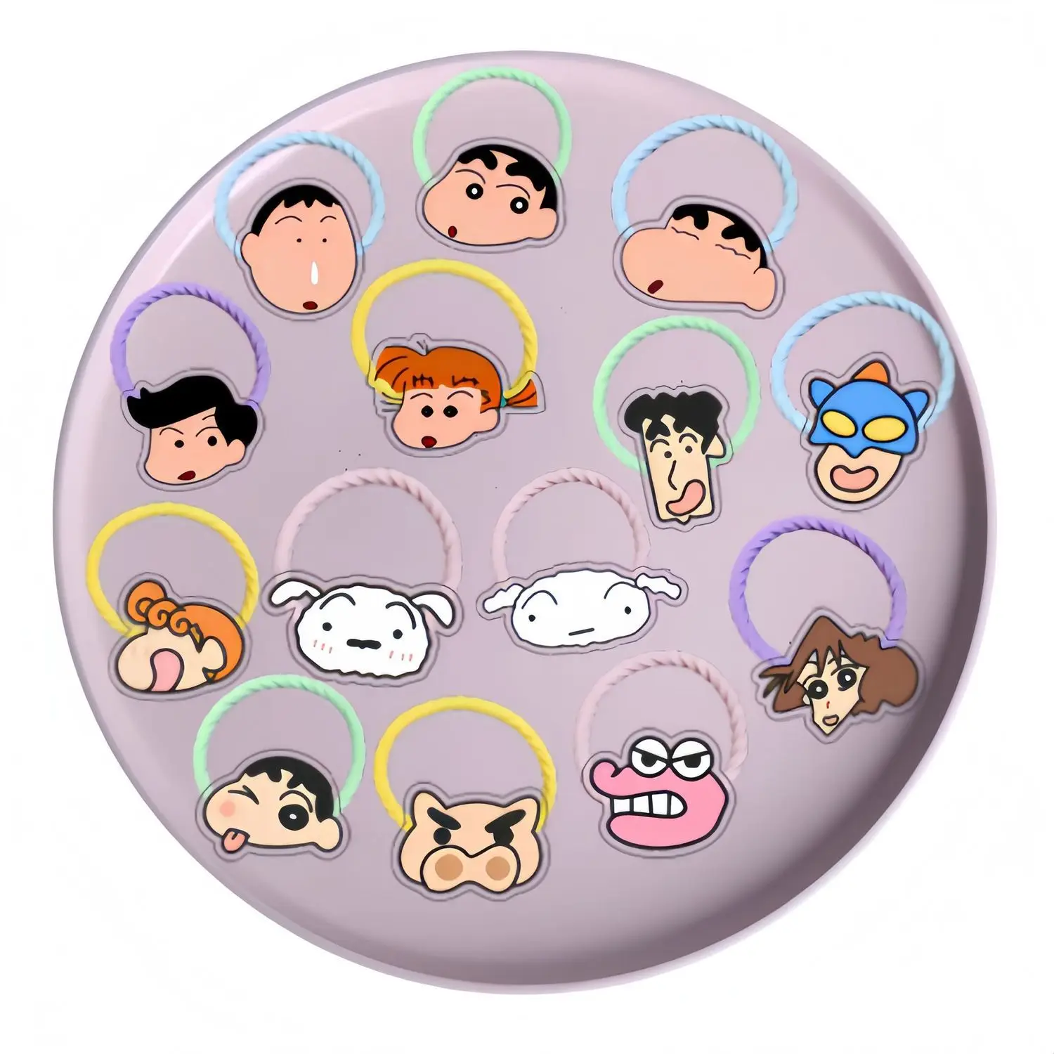Beliebte Crayon Shin-chan Haargummis, Niedliche, Hochelastische und Langlebige Haarschleifen für Mädchen Haaraccessoires