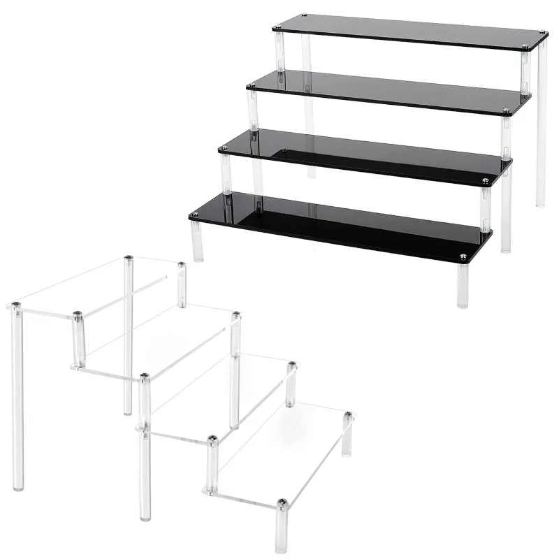 

Black Acrylic Riser Display Shelf Perfume Stand Cologne Cupcake Stand for Funko POP Figures Desserts Holder Collection Cosmetic
