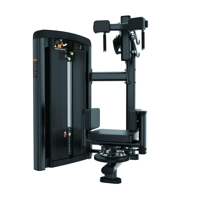 Pin Load Selection Machine, Gym Sports Bodybuilding Steel Strength Trainer Pin Load Selection Seated Torso Rotation Machine