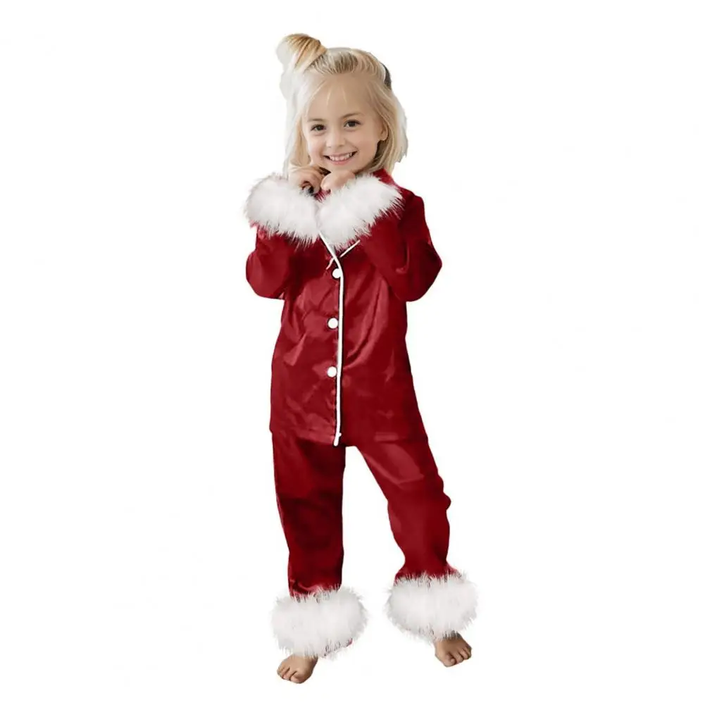 Children Pajama Set Cozy Family Christmas Pajamas Set with Soft Material Elastic Waistband for Holidays Classic