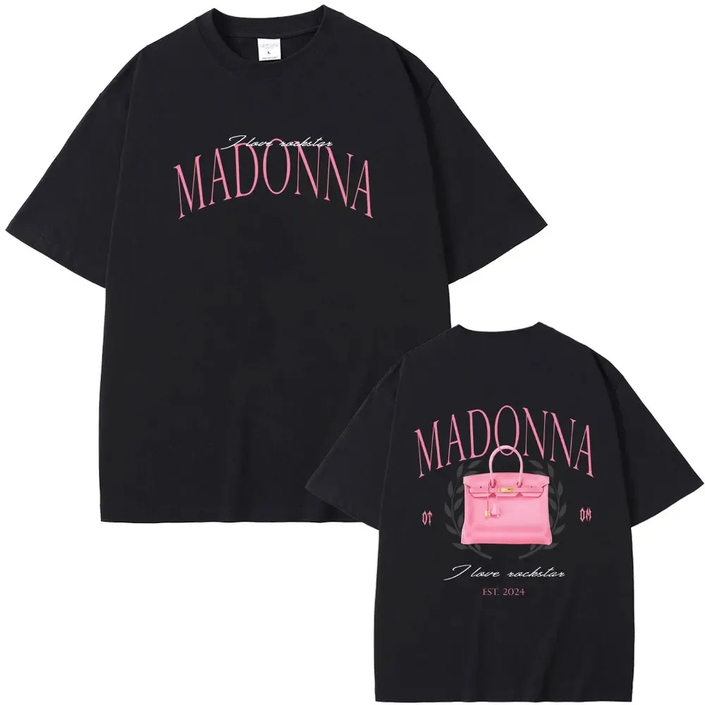 Singer Natanael Cano Madonna Double Sided Print T-shirt Male Casual Pure Cotton Tshirt Men Women Hip Hop Vintage Oversized Tees