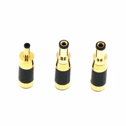 Carbon Fiber Copper Shell Gold Plated DC Power Plug DC 3.5*1.35/5.5*2.1/5.5/2.5MM Male Jack Connector For Liner Power Cable