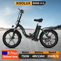 KOOLUX BK6S 4.0 Folding Electric Bike 750W Motor 48V13AH Lithium Battery Adult Electric Bicycle 20*4 Inch Tire Disc brake E-bike