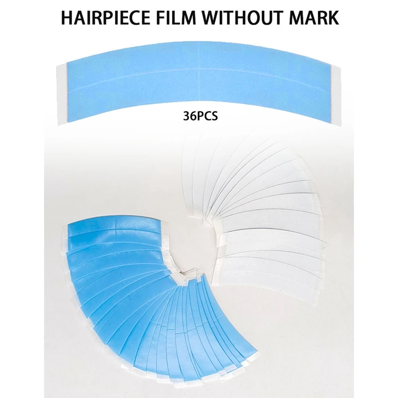 Double bande arina imperméable pour perruque, 72 pièces/lot, ruban adhésif arc-en-ciel pour toupet, film avec ligne de fente