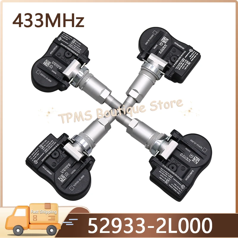 433MHz 52933-2L000 529332L000 Tire Sensor For Hyundai I10 PA I30 FD 2007-2013 Car TPMS Tyre Pressure  Replacement Parts