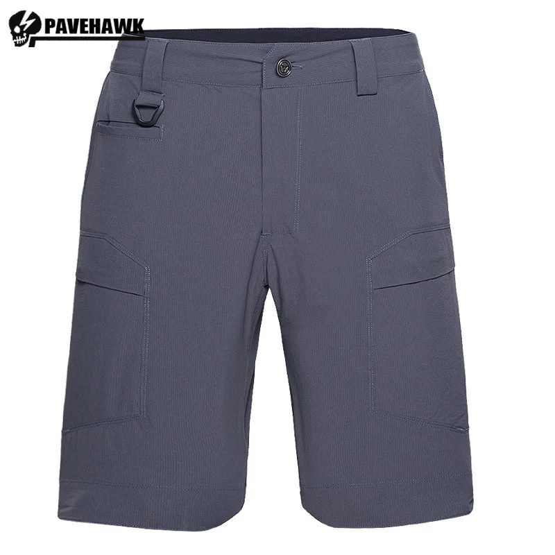 

Outdoor Quick Drying Men Shorts Summer Lightweight Breathable Cropped Pants Elasticity Big Pockets Waterproof Tactical Mid Pants