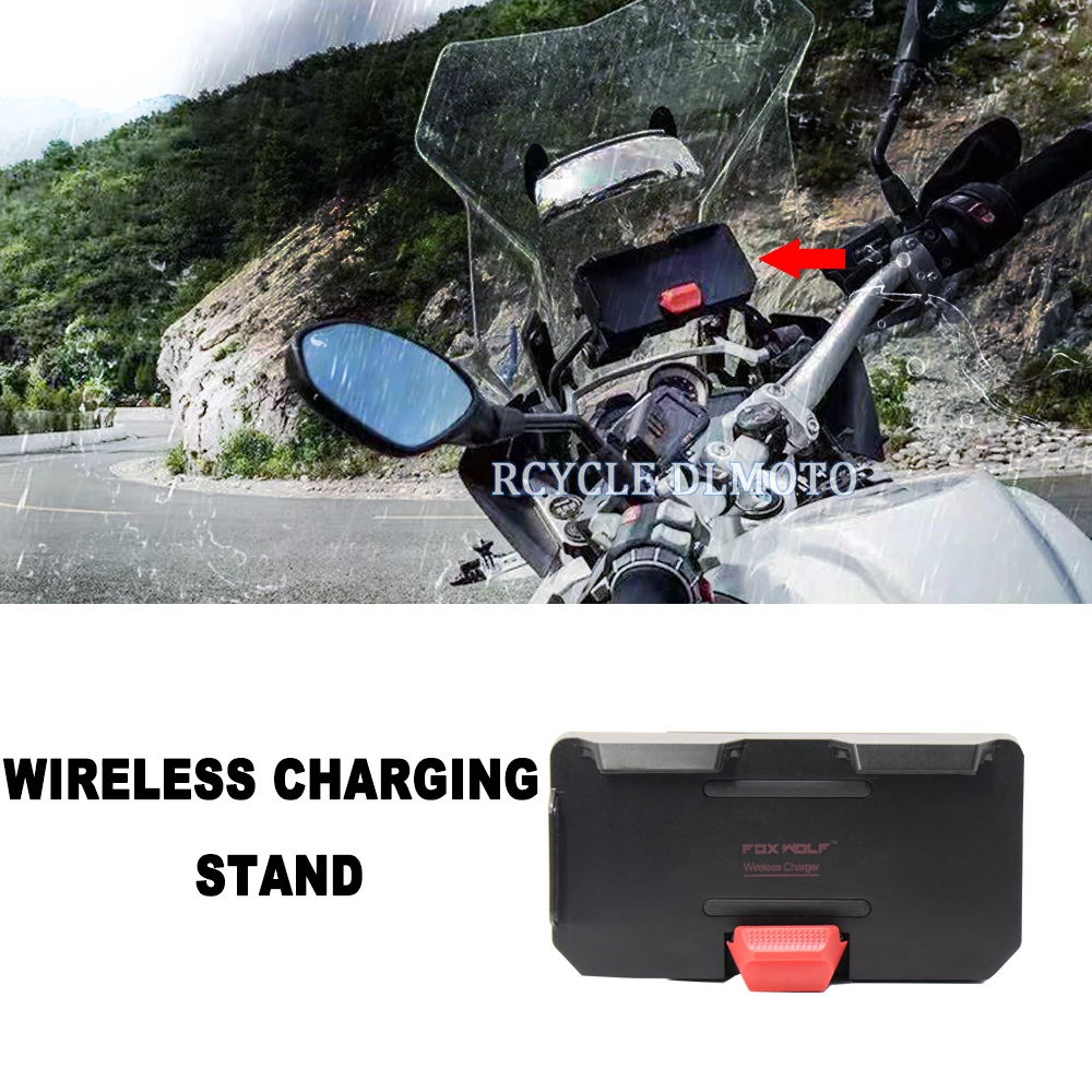 

For BMW R1200GS R1250GS ADV S1000XR F750GS F850GS Wireless Charger Fast Charge Mobile Phone Navigation Bracket For Garmin Base