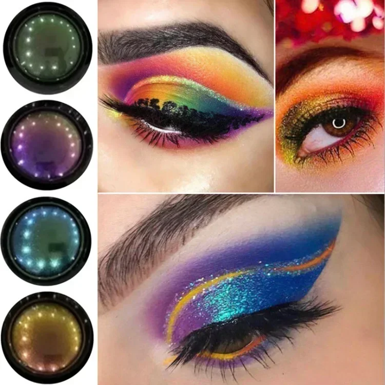 Chameleon Eyeshadow Metallic Shiny Glitter Eyeshadow Palette Glitter Powder Pigment Professional Eyes Makeup Party Cosmetic