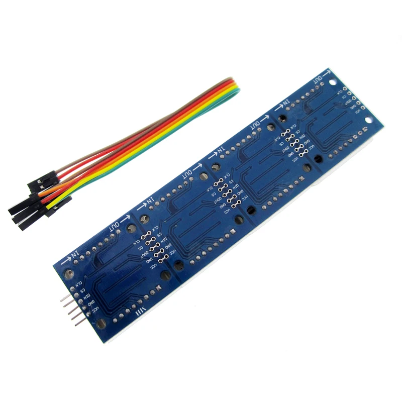 1pcs MAX7219 Dot Matrix Module Microcontroller 4 In One Display with 5P Line