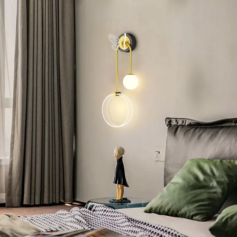 Lampu Dinding LED Modern untuk kamar tidur, samping tempat tidur ruang tamu lorong, lampu tempat lilin dinding dalam ruangan, perlengkapan pencahayaan dekorasi rumah