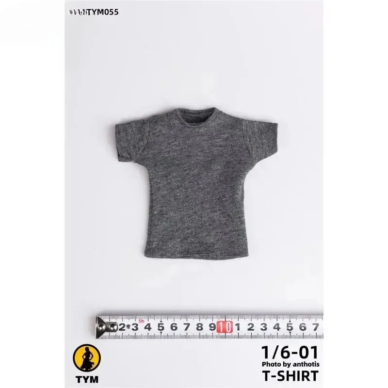 

TYM055 1/6 Scale Male Soldier T-shirt Five Pure Colors Short Sleeve T-shirt Clothes Model for 12inch Action Figure DIY Doll Toys