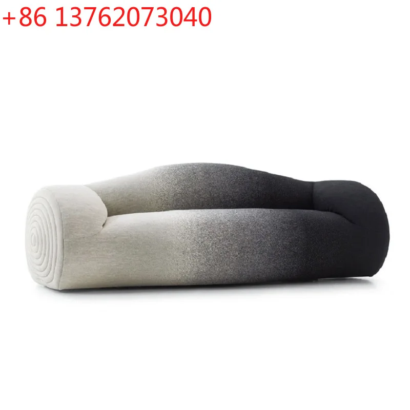 

Скандинавский простой изогнутый диван из овечьей шерсти, размер квартиры, гостиной, диван