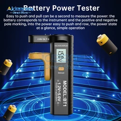 LCD Digital Battery Capacity Tester Checkered load analyzer Display Check 9V 1.2V-5.0V AAA Button Cell Universal test