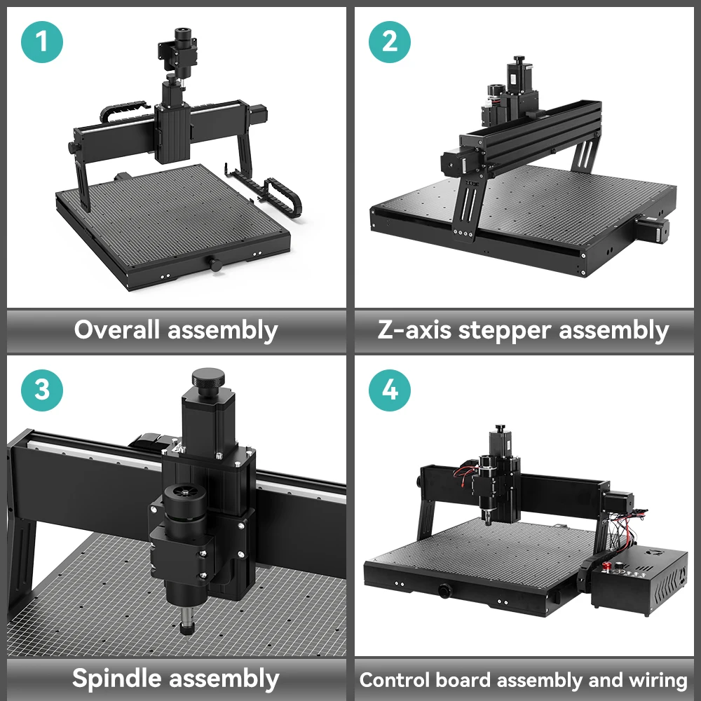 TWOWIN 4540 Plus CNC Router,3-Axis Ball Screw CNC Full kit Linear Rail Precise CNC Router,Laser Engraving Machine for Metal Wood