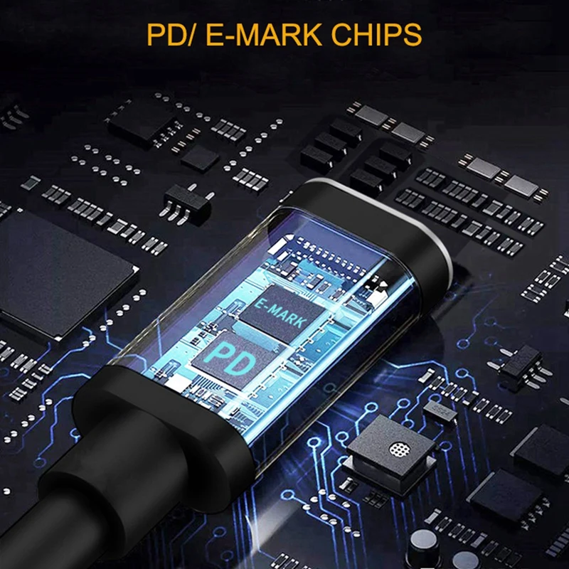 USB Tipo C Fêmea para Conversor de Plugue Quadrado, Adaptador de Alimentação DC para Laptop, Conector para Lenovo Thinkpad, 100W