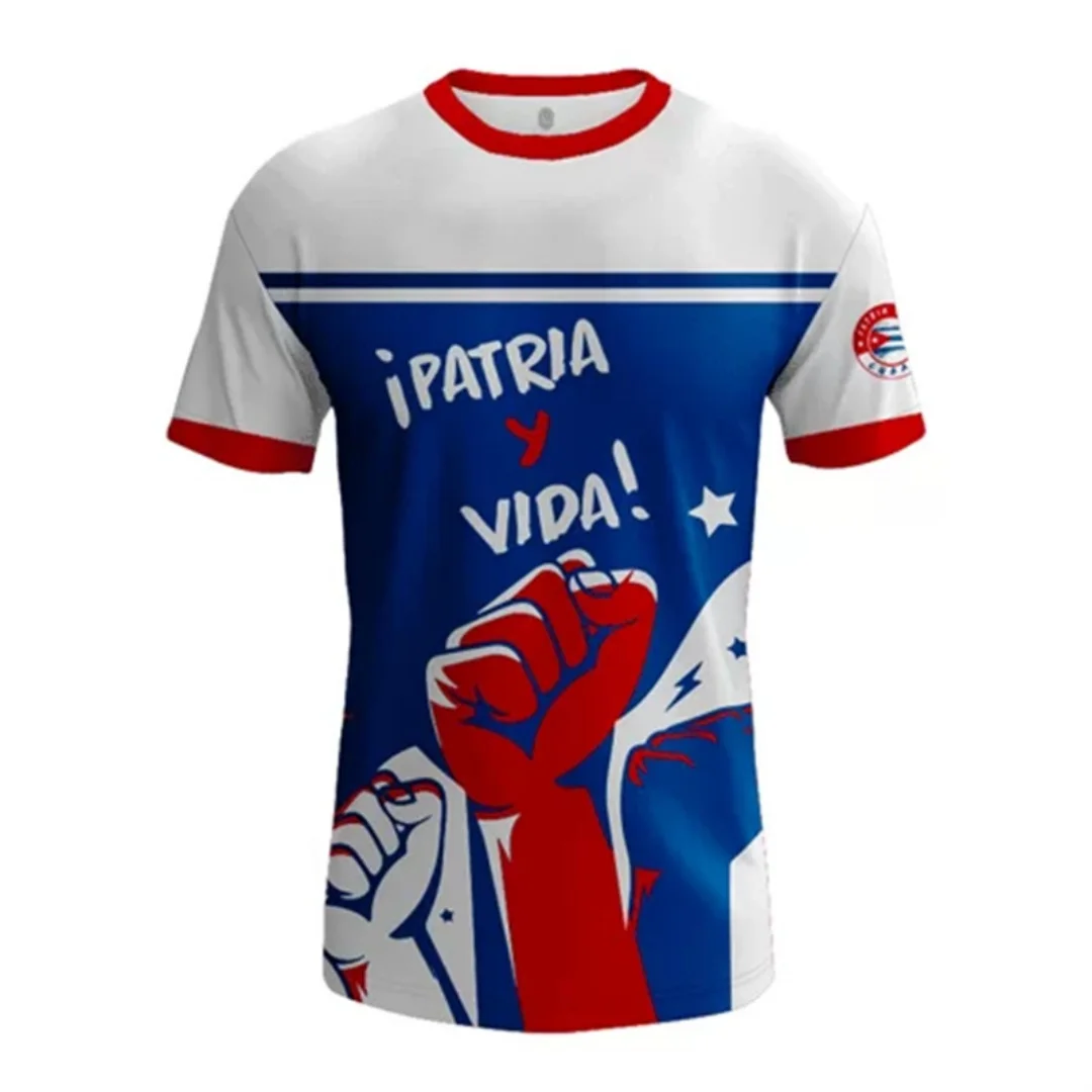 

Футбольная футболка с флагом Кубы для мужчин, камуфляжная полоска, спортивные модные футболки с короткими рукавами, новинка лета 2025 г., свободная дышащая футболка