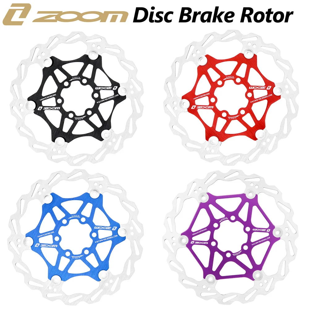 ZOOM Mountain bike 160 180 203mm disc brake rotor floating thickening anodized quick cooling ultra-light disc