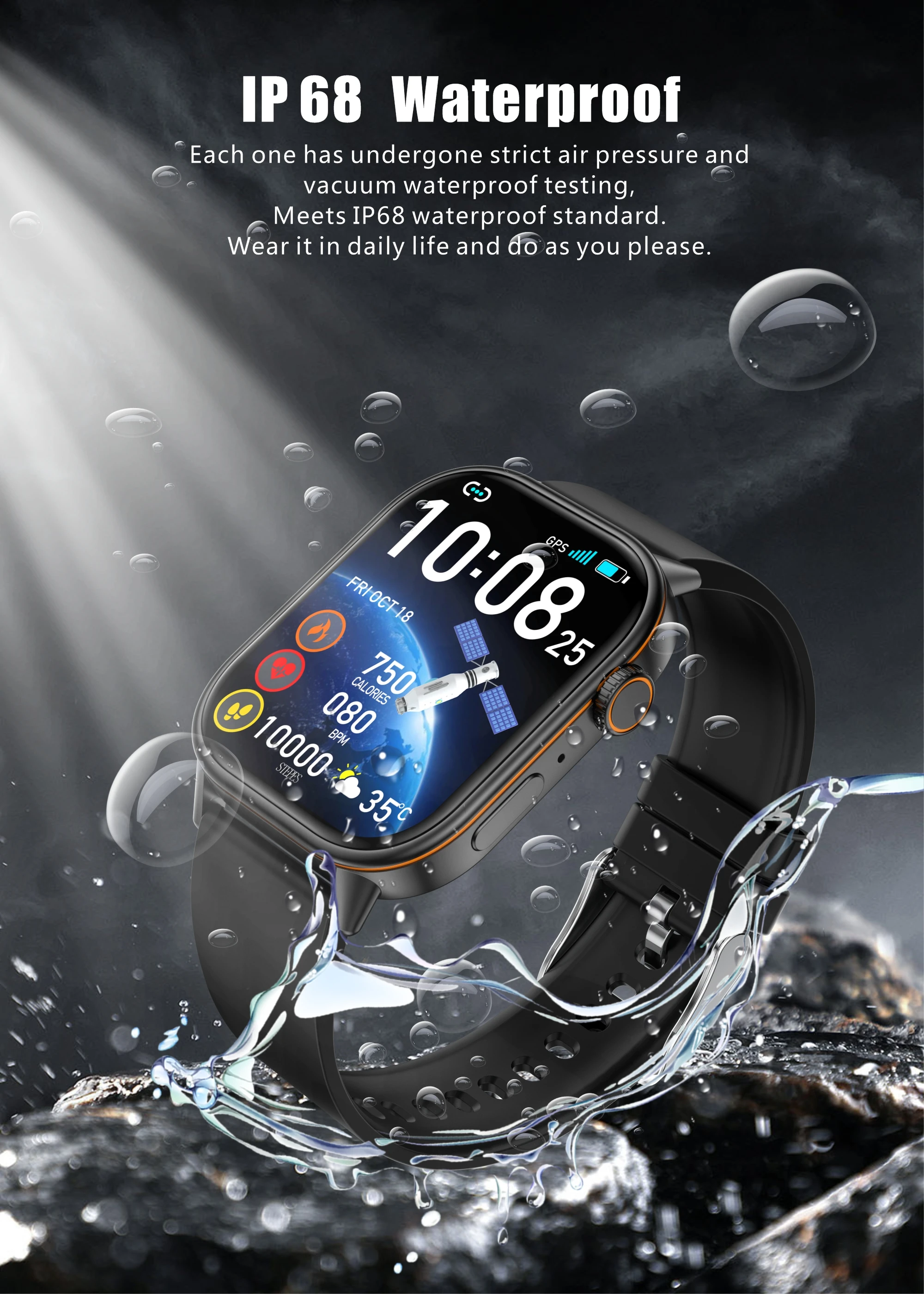 Neue Smartwatch mit integriertem GPS für Sport, Fitness und Pilates, Damenmode, präzise Positionsbestimmung, 5ATM wasserdicht, Bluetooth-Anruf-Armband – Detail 17