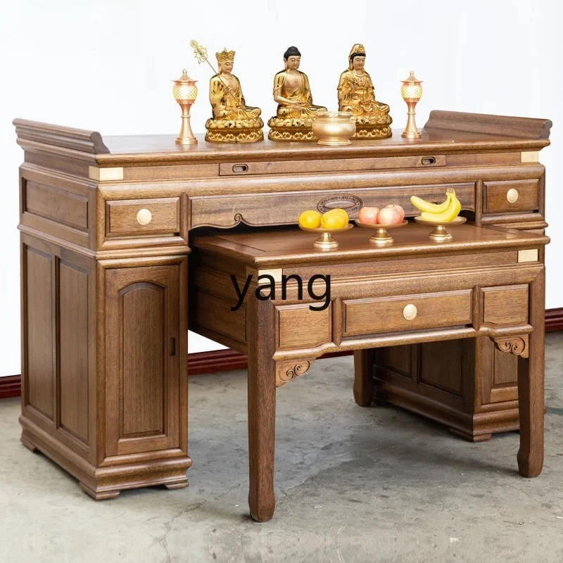 

yjq ebony incense table home offering table new Chinese tribute platform