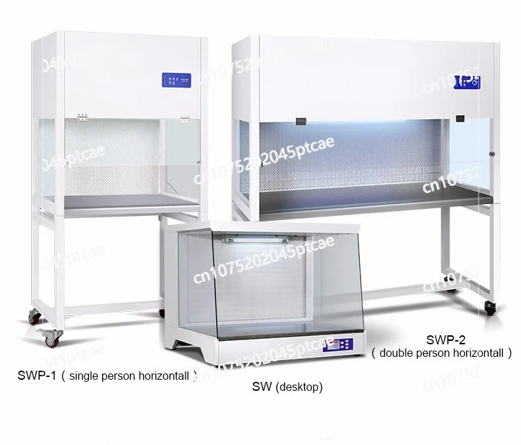 Flow Hood LED CNC Panel with UV Germicidal Lamps Horizontal Laminar Flow Hood Class 100 SW Benchtop All Steel Laminar