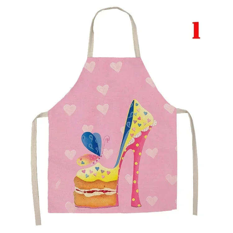 Cake Donut Pattern Printing Kitchen Apron Women's Sleeveless Parent-child Linen Apron Household Cleaning Tools Barbacoa фартуки