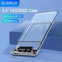 ORICO 2.5'' Transparent HDD Case SATA to USB 3.1 Gen2 10Gbps External Hard Drive Case HDD Enclosure SSD Disk Case Support UASP