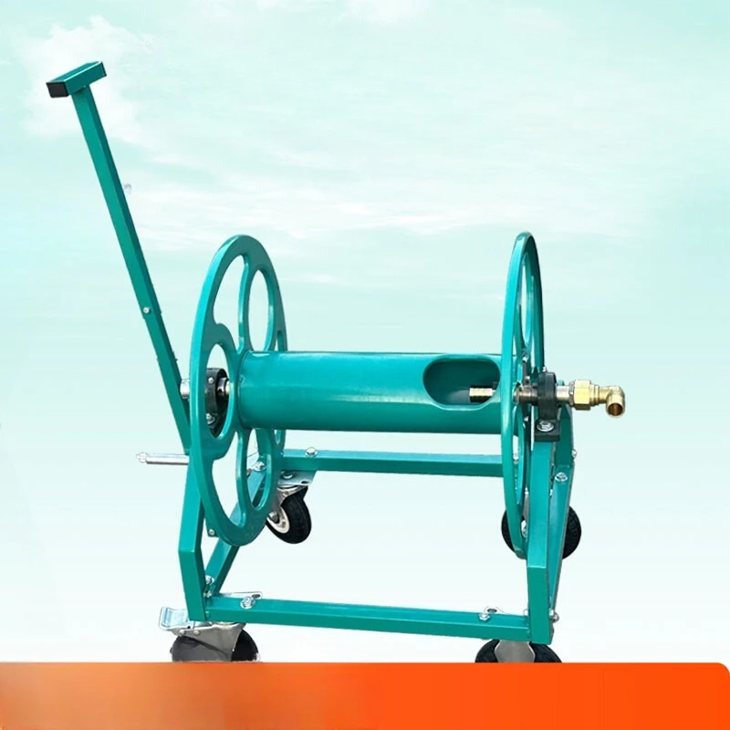 

Water truck 4 minutes 6 minutes 1 inch large flow thickened metal reel steel wire pipe reel rack water pipe
