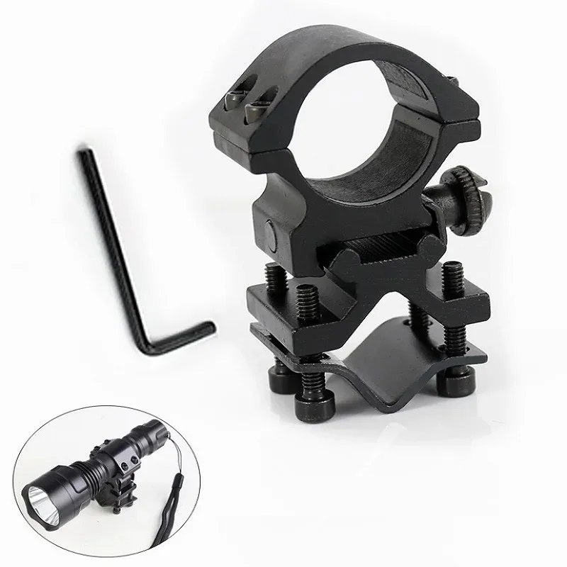 Universal Metal Rail Clip 25mm Ring 20mm Gun Mount Tactical Flashlight Laser Torch Bracket For 501B C8 Hunting Flash Light