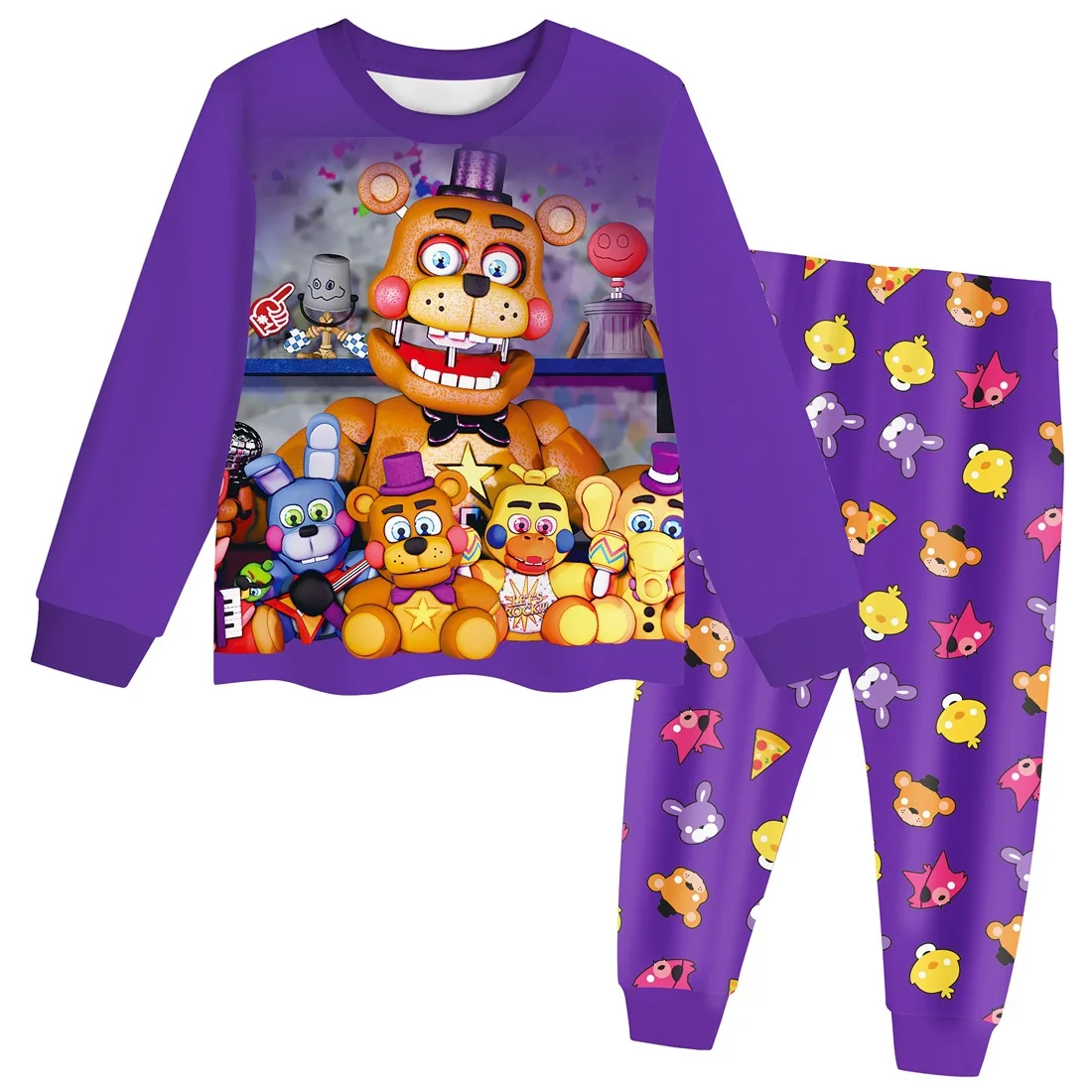 Baby Boys Fnaf Freddyed Cosplay Bonning Halloween Costumes for Children\'s Birthday Gift Costumes Pajamas Nightwear Set