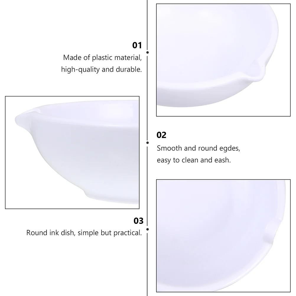 

Tray Ink Plate Pen Rest Bowl Plastic Calligraphy Brush Simulation Porcelain Dish