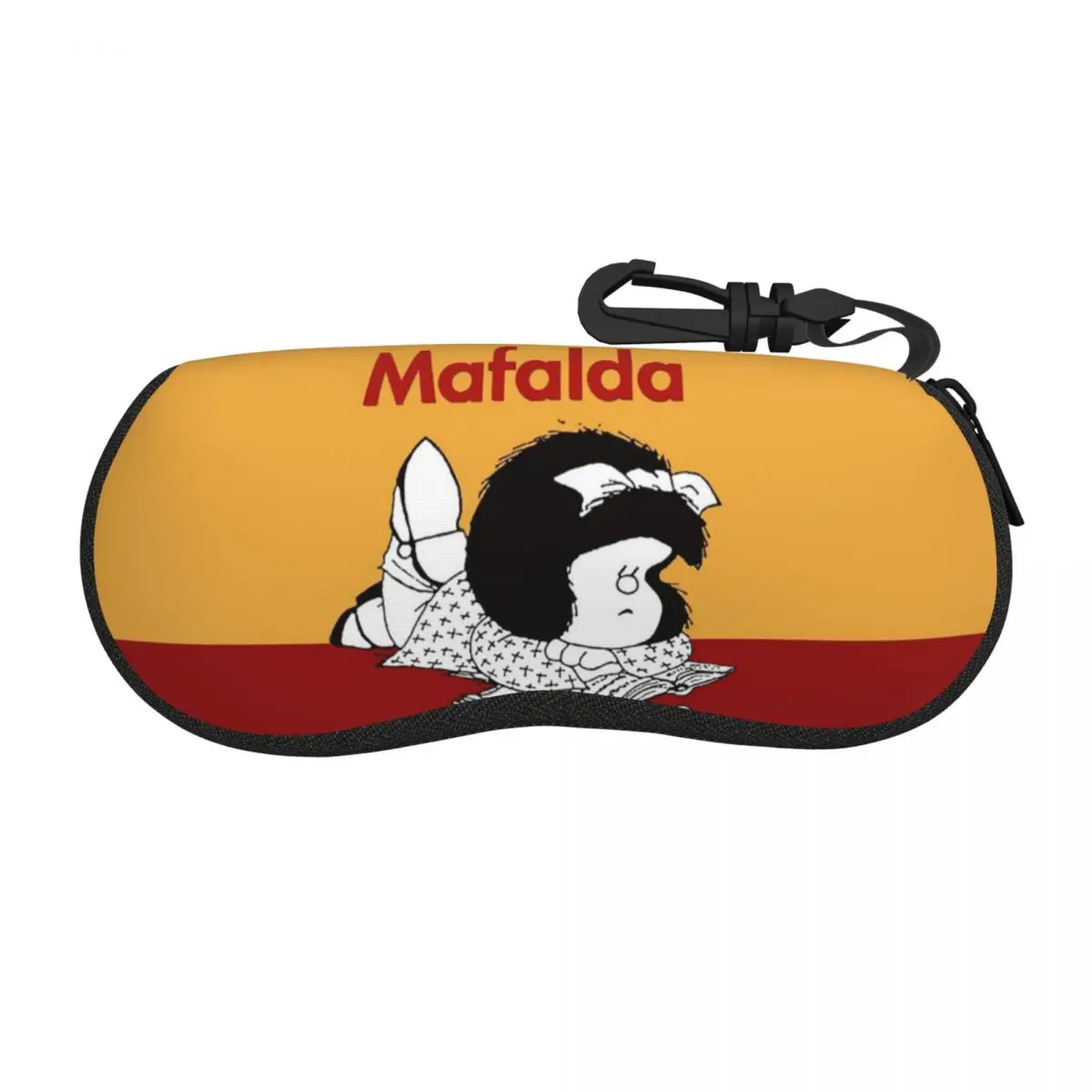 Custom Mafalda Read Book Eyeglass Glasses Case Women Men Soft Cartoon Sunglasses Protective Box