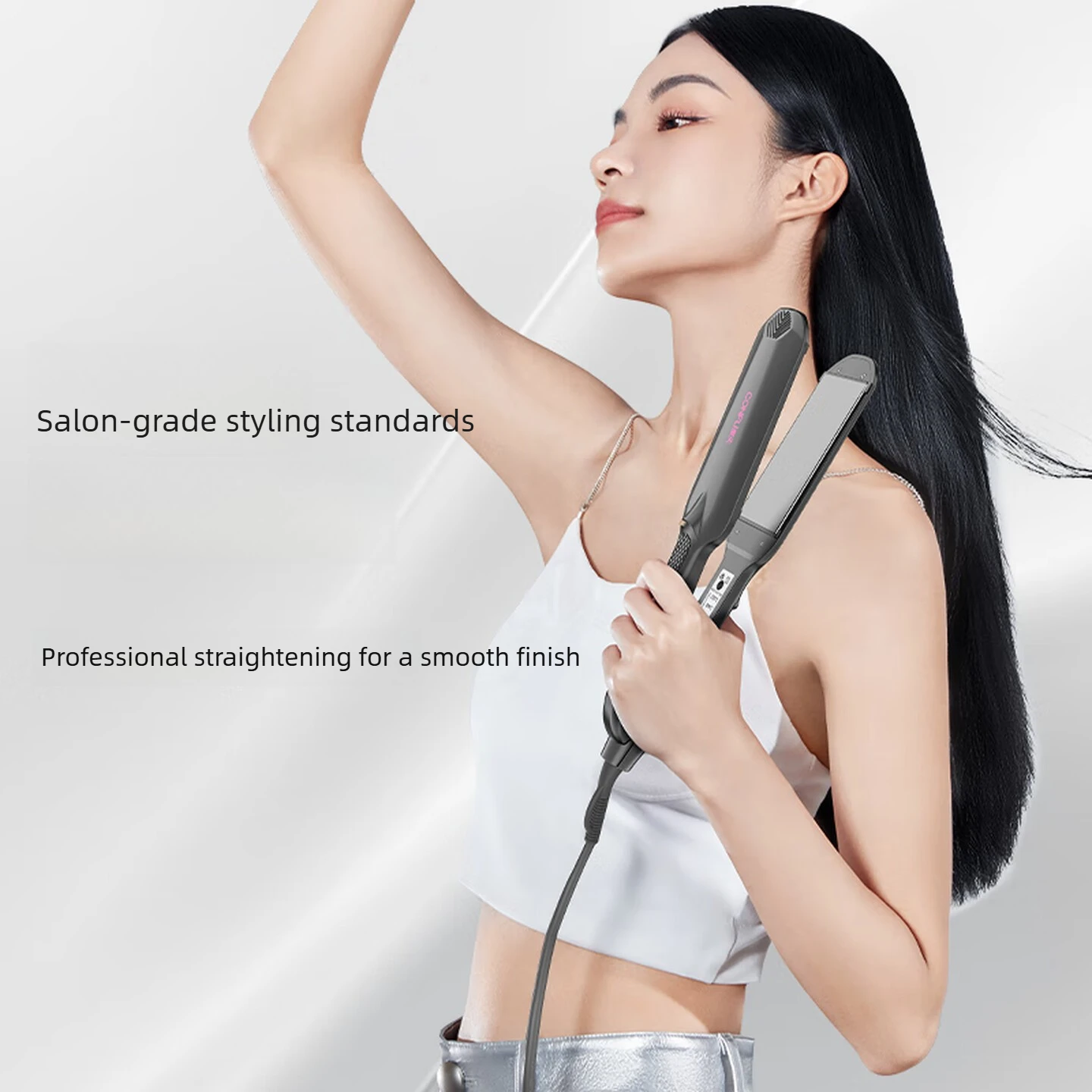 Wide 2-in-1 Professional Hair Straightener & Curler, Salon Flat Iron for Styling, Smooth Non-Stick for Men Women Use