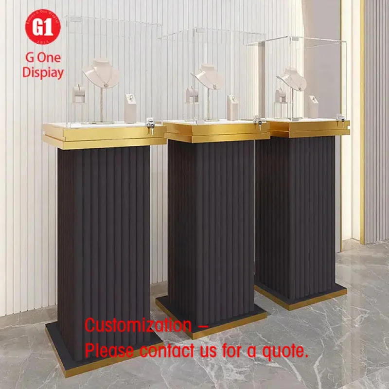 

custom.Custom Elegant Wood Jewelry Display Cabinet Premium Jewellery Shop Showcase Luxury Jewelers Design