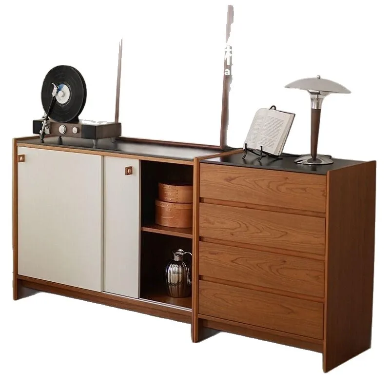 

Medieval cream style dining side cabinet against the wall integrated locker floor cabinet