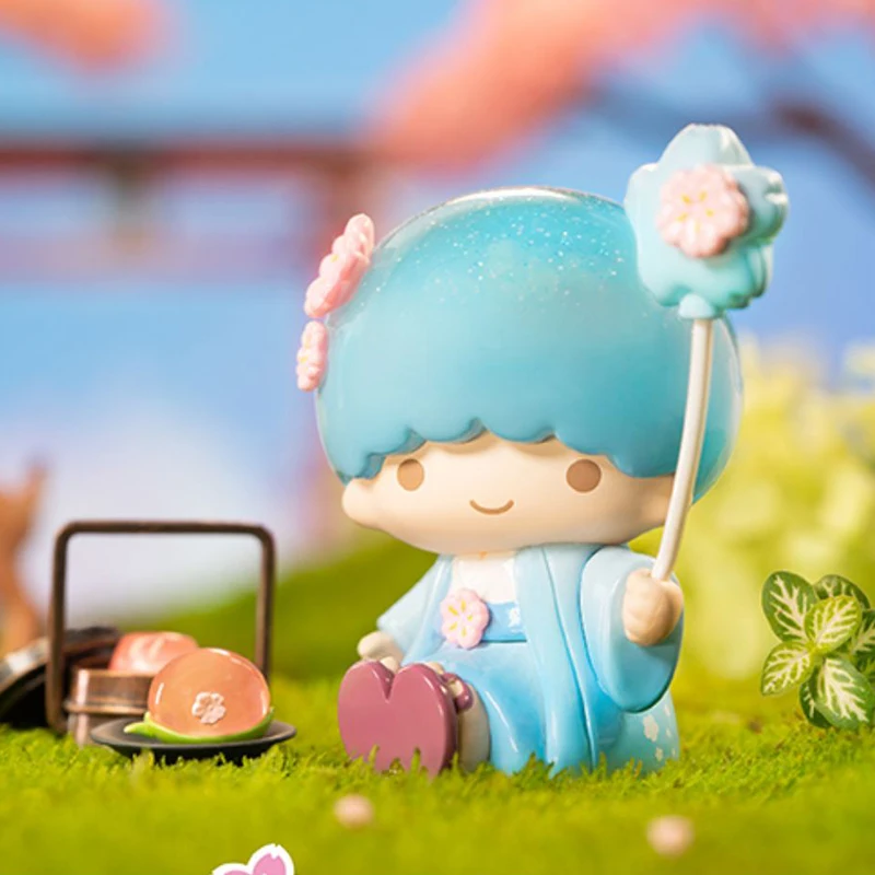 Echt Sanrio Figuur Blossom En Wagashi Serie Pompompurin Mymelody Kuromi Cinnamoroll Actie Beeldjes Model Poppen Kinderen Speelgoed