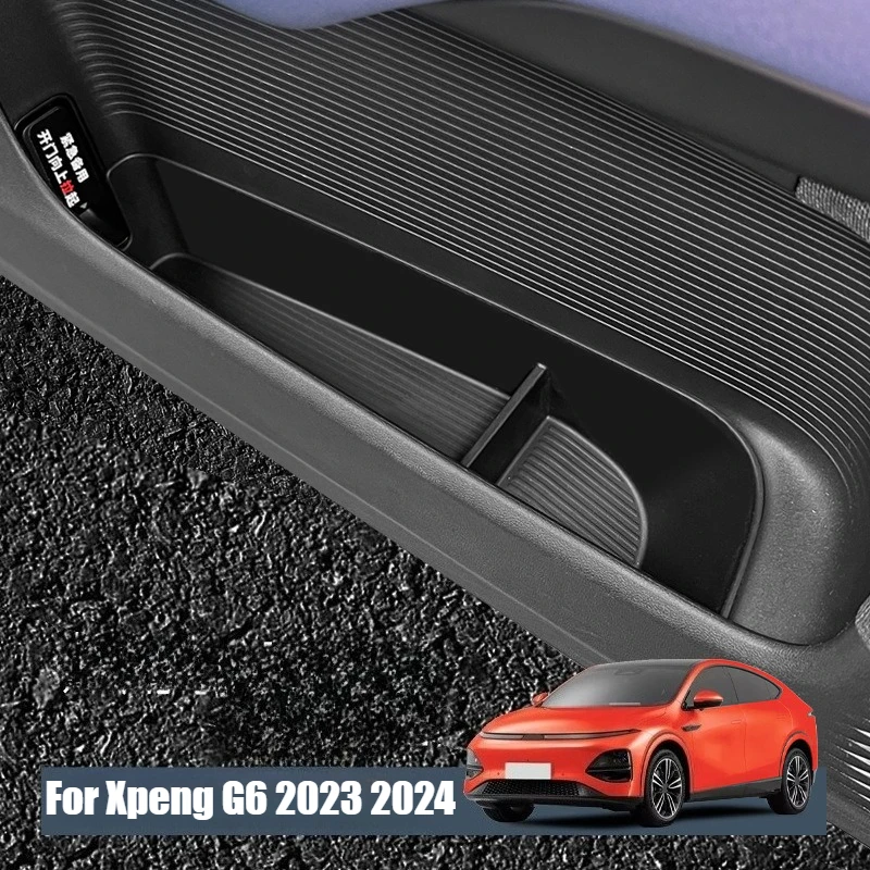 

For Xpeng G6 2023 2024 Car Door Side Storage Box Car Accessories TPE Front Gate Slot Anti Dirty Storage Organizer Tray