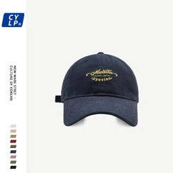 Letter Embroidered Baseball Cap Men's and Women's Same Autumn and Winter Korean Style Lovers Wild Wide Brim Peaked Cap