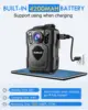 Beblov-警察のカメラ,1440p,GPS,ボディマウント,カム128g,暗視装置,ip67,ダッシュボードカメラ,4200mAhバッテリー 2