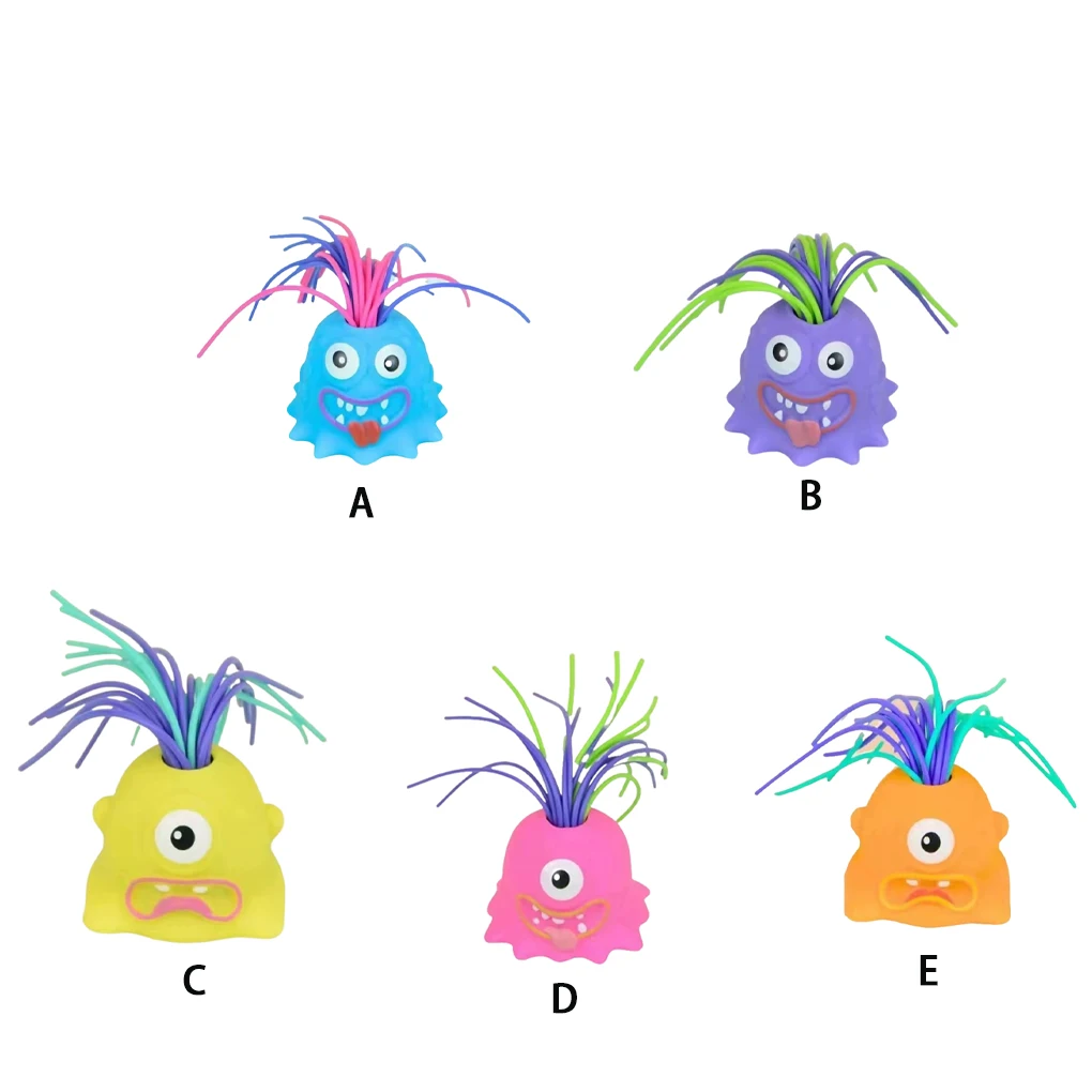 Grappig haar trekken zal schreeuwen trekhaar knuffel loslaten speelgoed klein monster voor kinderen Halloween truc grap speelgoed