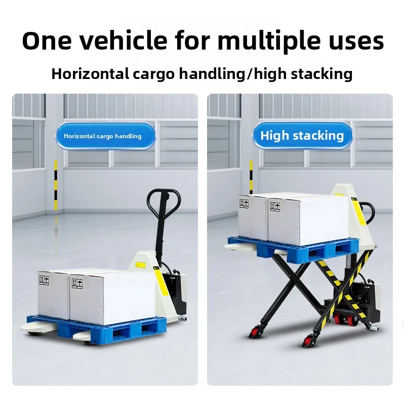CX 1.5 ton high lift truck semi-electric pallet ground bull scissor, high lift platform forklift