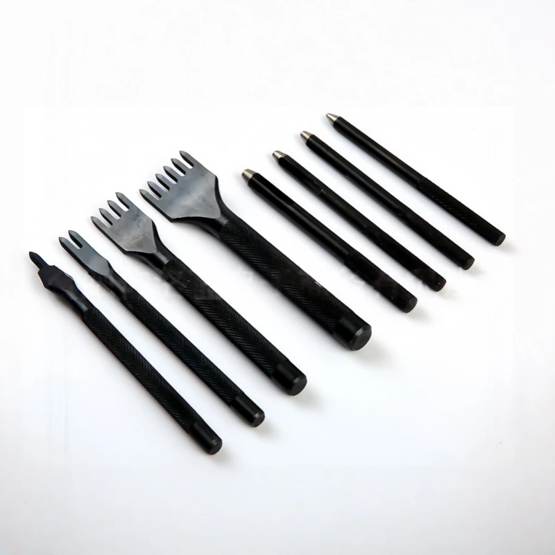 DIY leather making tool set, leather repair and sewing thread, leather craft punching tool combination, with storage bag view 4
