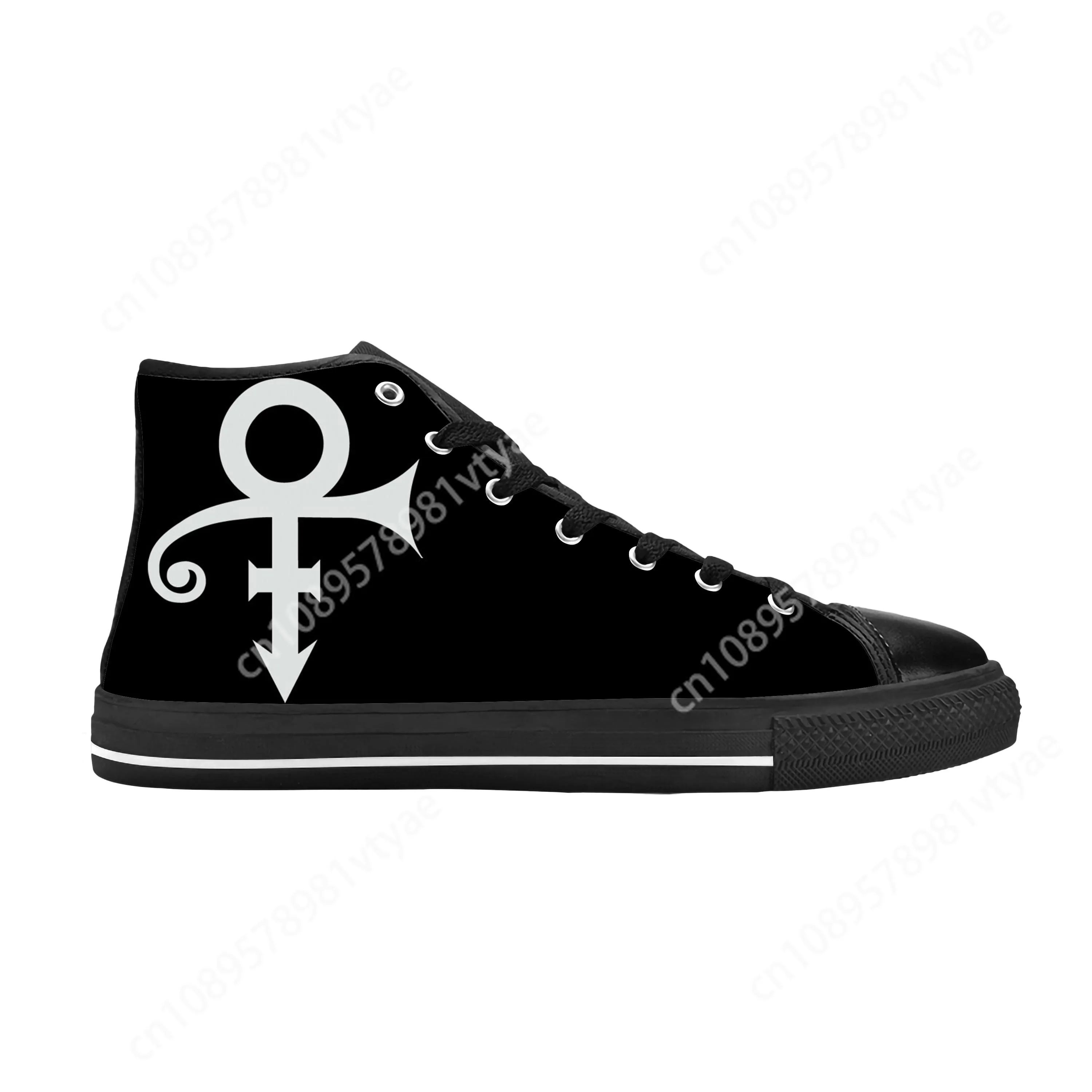 Prince Rogers Nelson Purple Rain Love Symbol Cool Casual Cloth Shoes High Top Comfortable Breathable 3D Print Men Women Sneakers