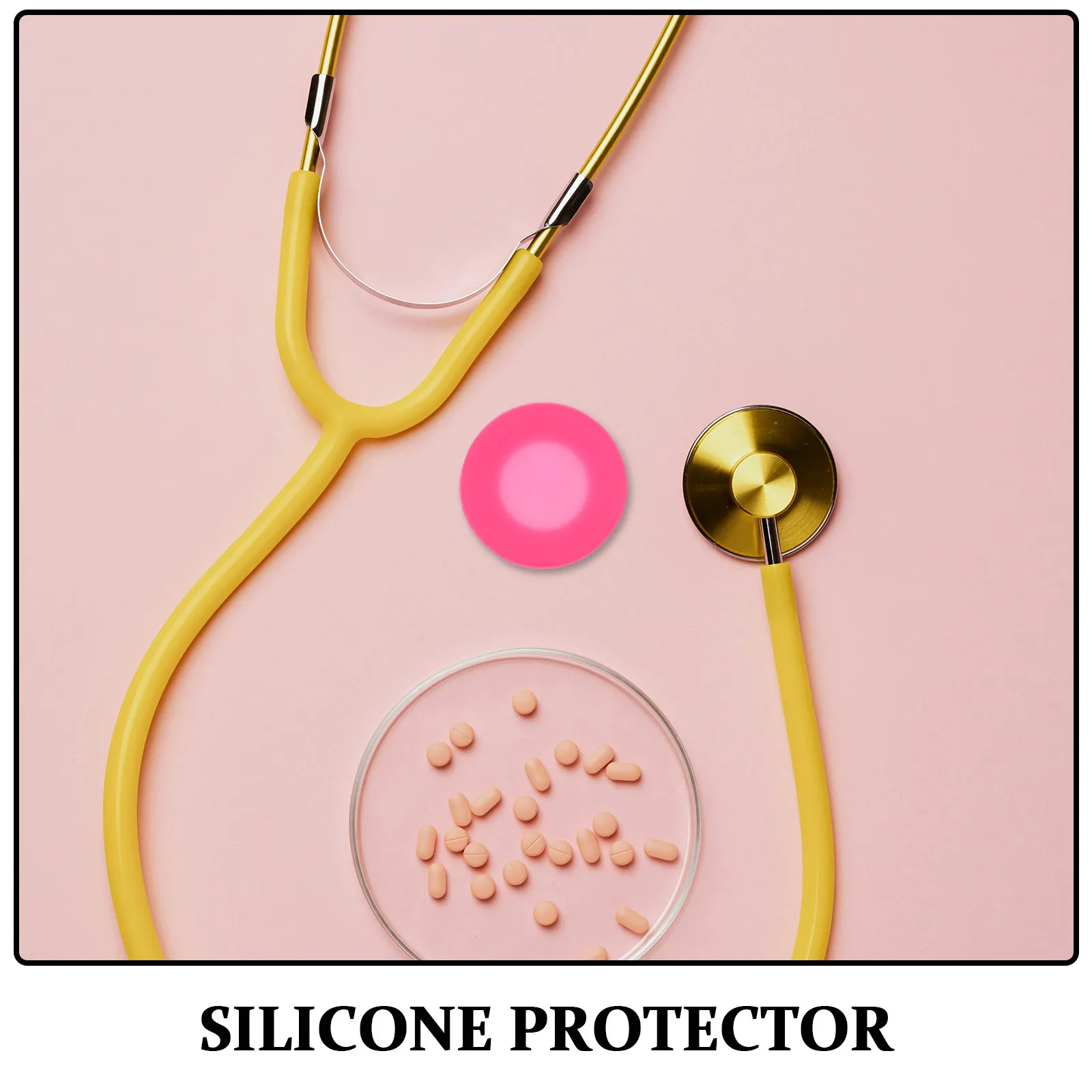 10Pcs Stethoscope Protector Soft Silicone Head Cover for Professionals Clinic Accessories Diaphragm Replacement Spare