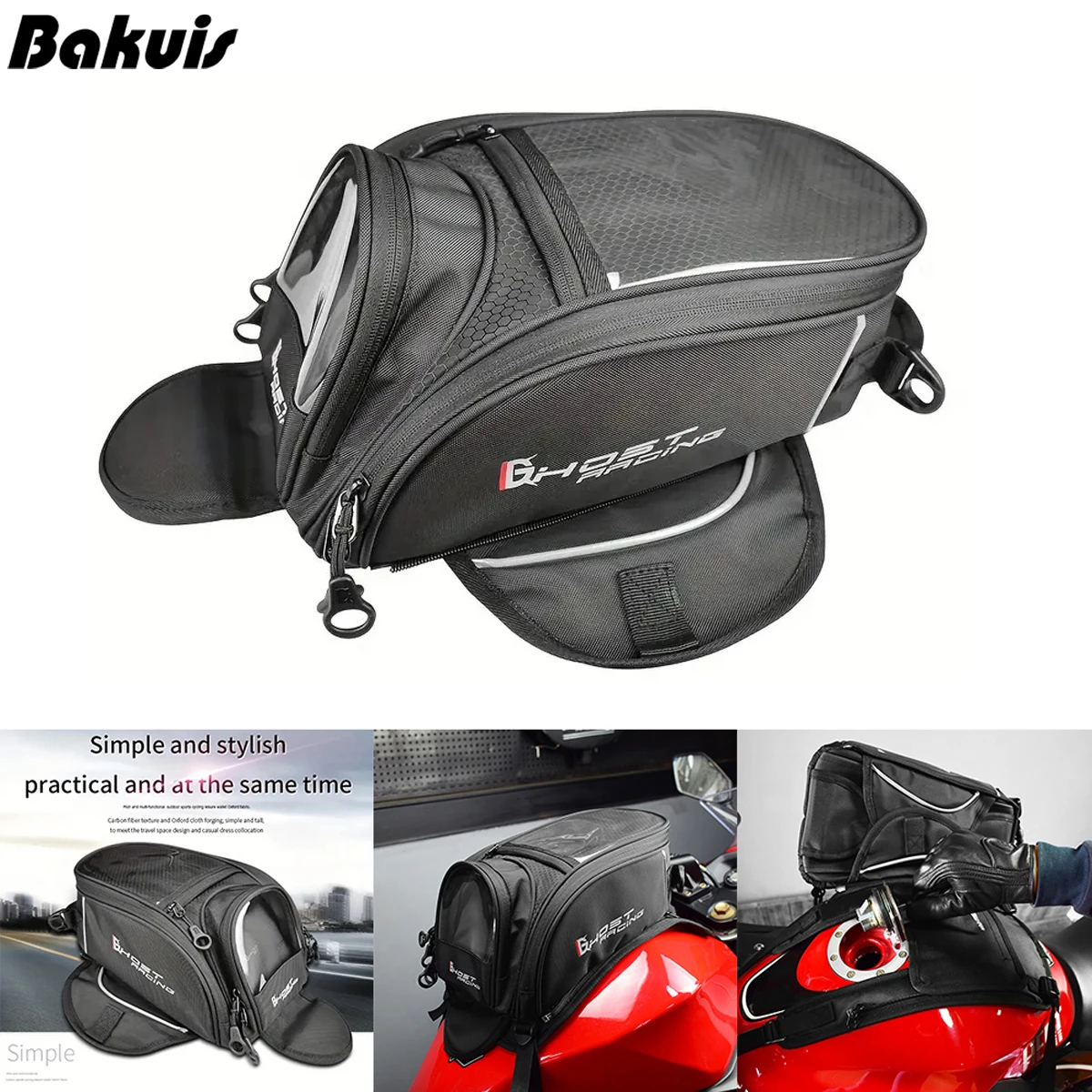 Multifunctional Motorcycle Fuel Bag with Mobile Phone Navigation & Small Oil Reservoir Motorcycle Tank Bag Accessories