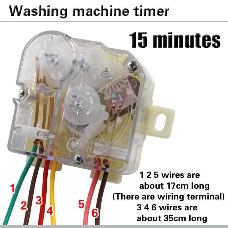 WZ-6-line 180 degree inclined ear  Washing machine timer switch Wash timer Semi-automatic double-cylinder washing machine